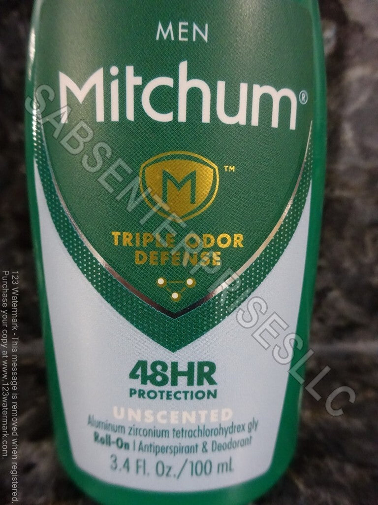 6 Pack Unscented Men’s Roll-On Antiperspirant & Deodorant 3.4 fl oz