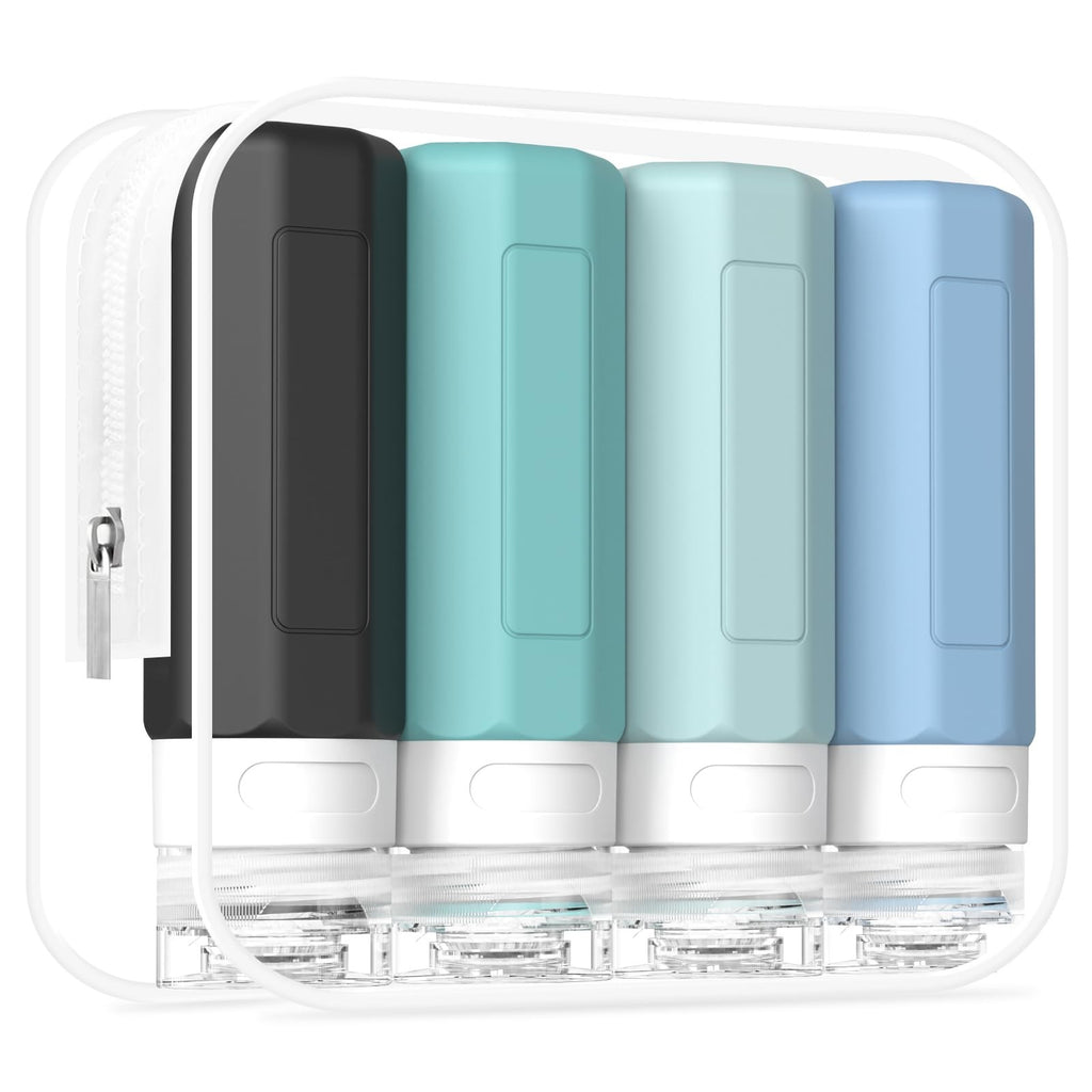 TSA Approved Travel Bottles Set - Leakproof 3oz Toiletry Containers for Carry-On