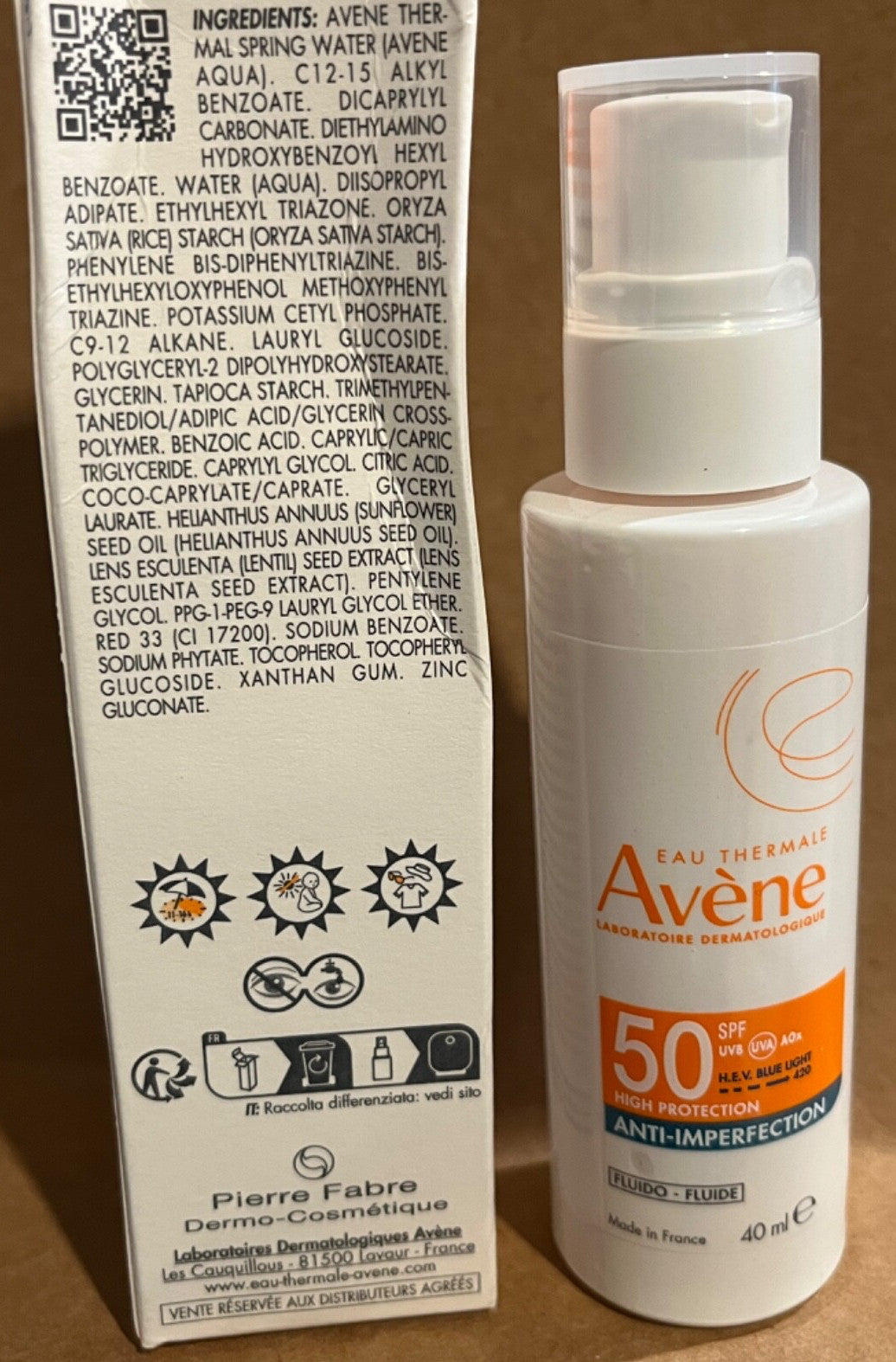 Avene SPF 50 Sunscreen Fluid for Acne-Prone Skin - 40ml