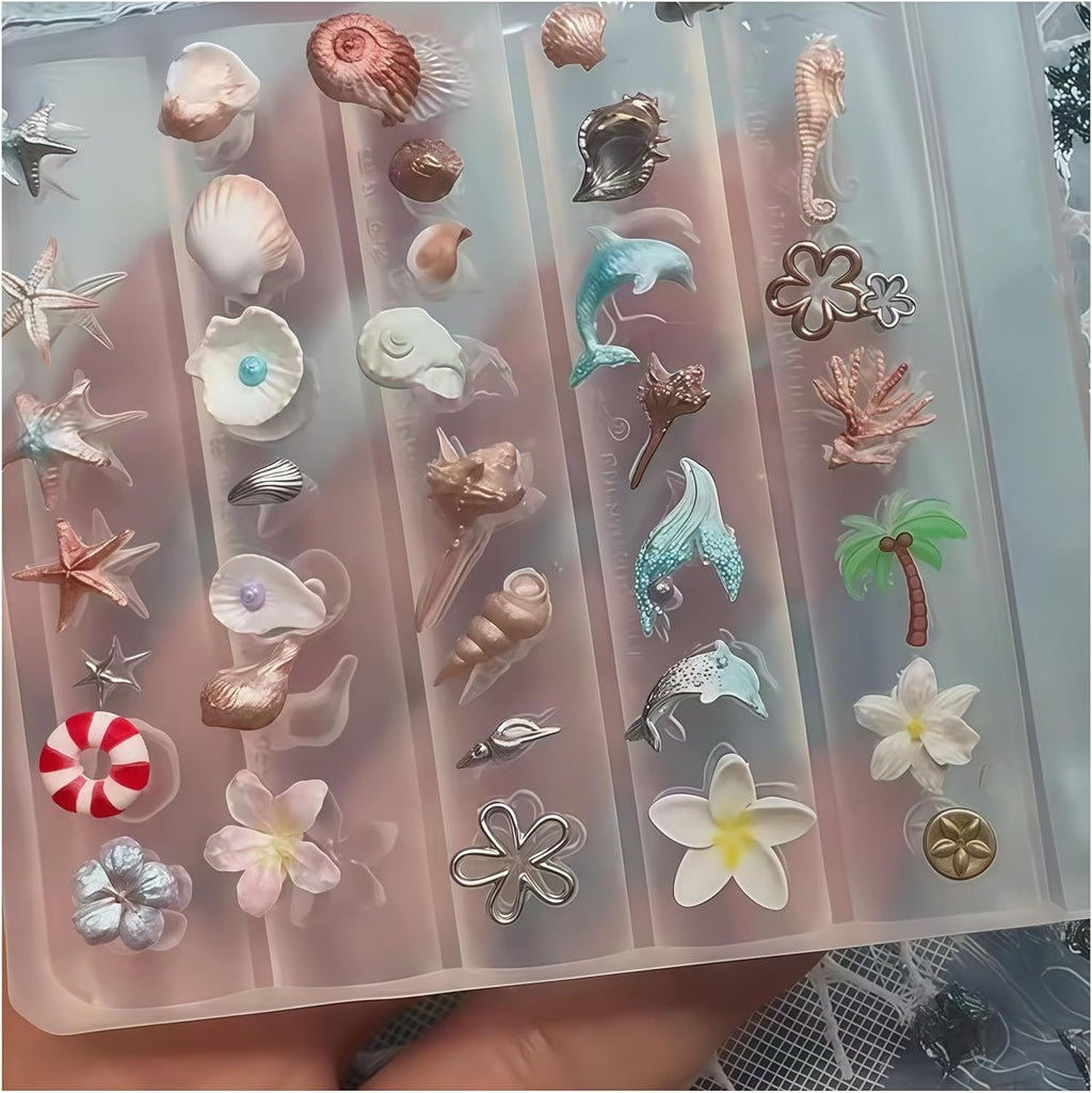 3D Seashell Nail Mold Silicone Nail Art Tool for Summer Beach Theme