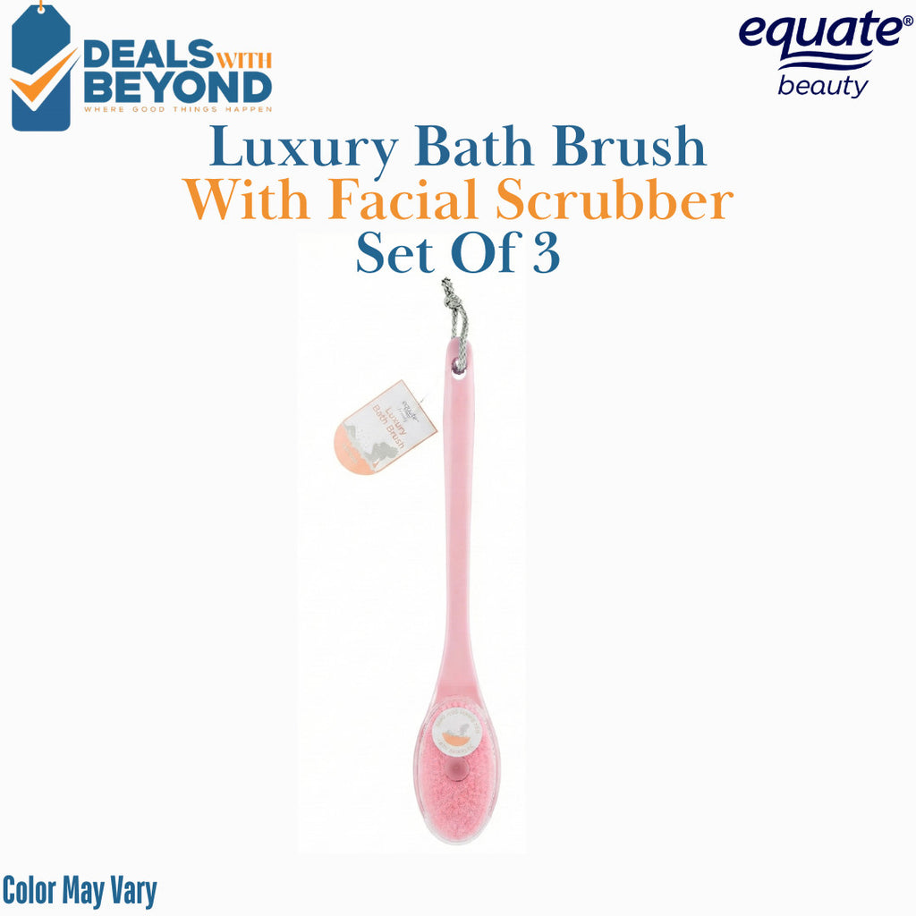 Luxury Bath Brush Set with Long Handle and Silky Bristles – 3 Pack
