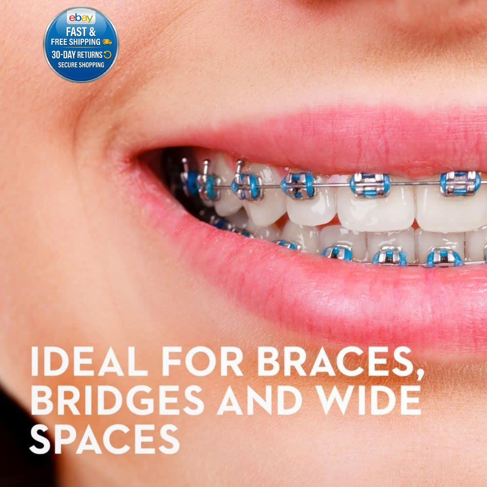 Dental Floss for Braces - Super Pre-Cut 50 Count Pack of 2 with Floss Threader