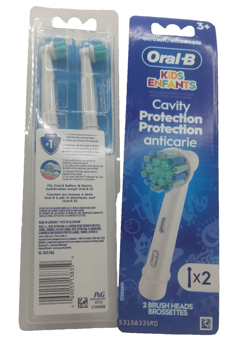 Kids Extra Soft Toothbrush Heads Pack of 2 - Compatible with Oral-B