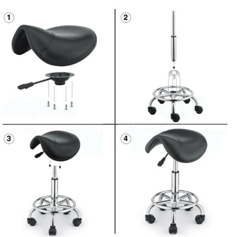 Adjustable Swivel Salon Stool with Round Seat for Spa & Beauty Clinics