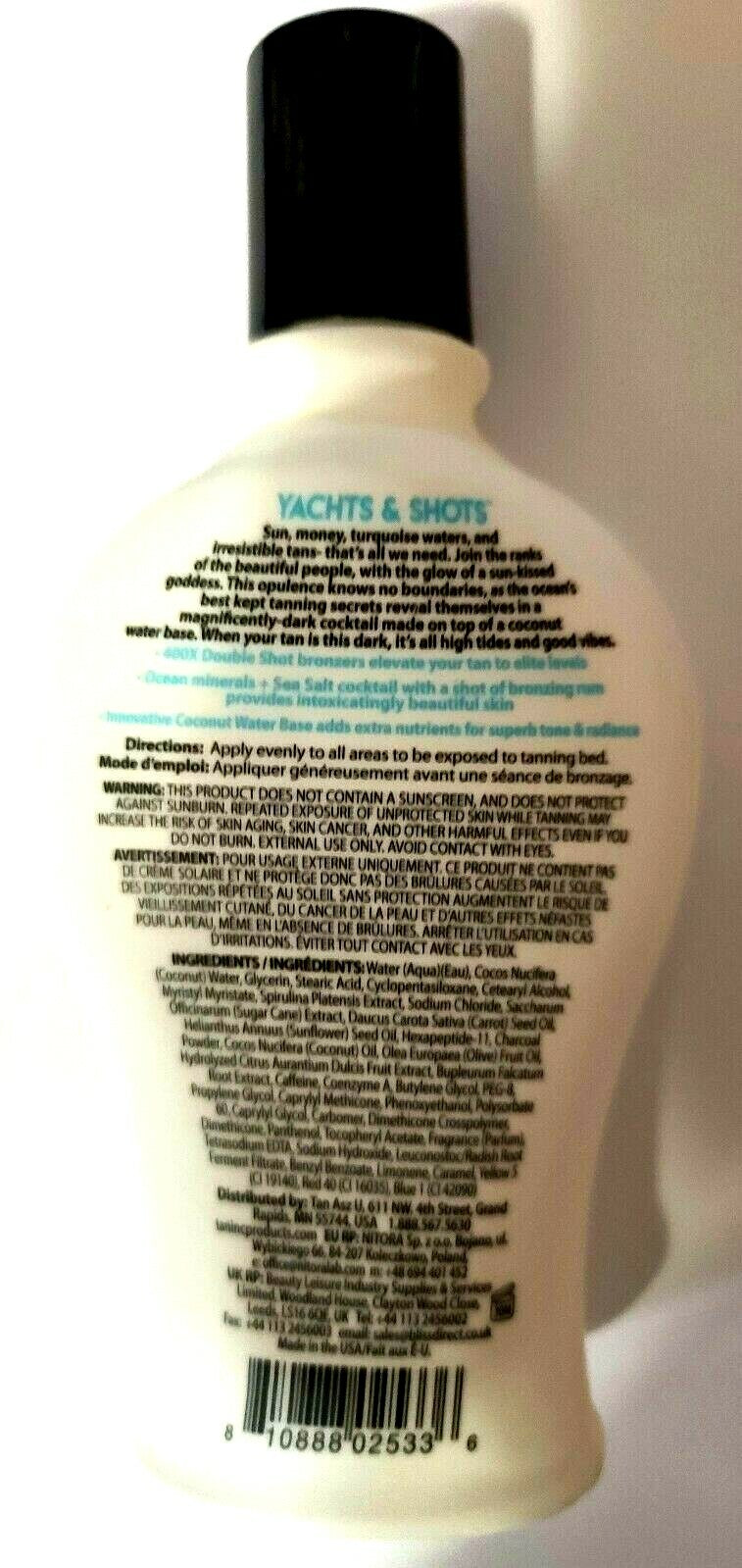 Super Dark Bronzer Tanning Lotion - 400X Coconut Water Formula, 7.5oz