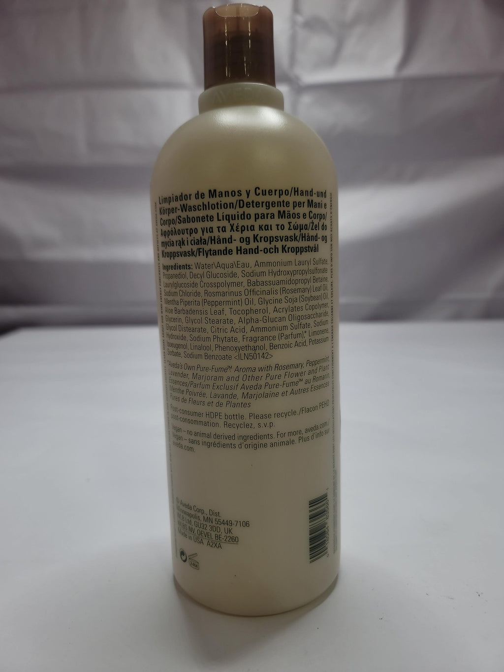 Aveda Rosemary Mint Hand & Body Wash Liquid Soap 33.8 Fl Oz