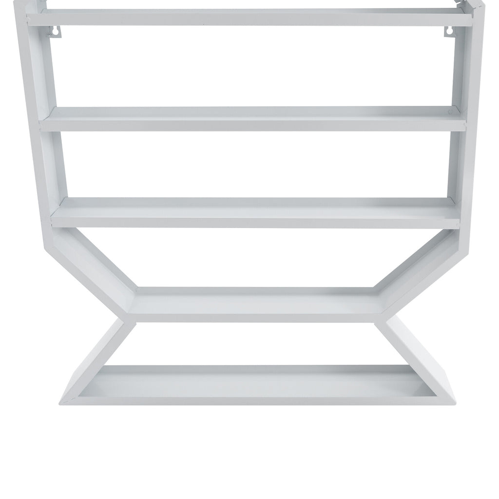 Wall Mount Nail Polish Display Rack Set 3 Pieces White Makeup Organizer Shelf