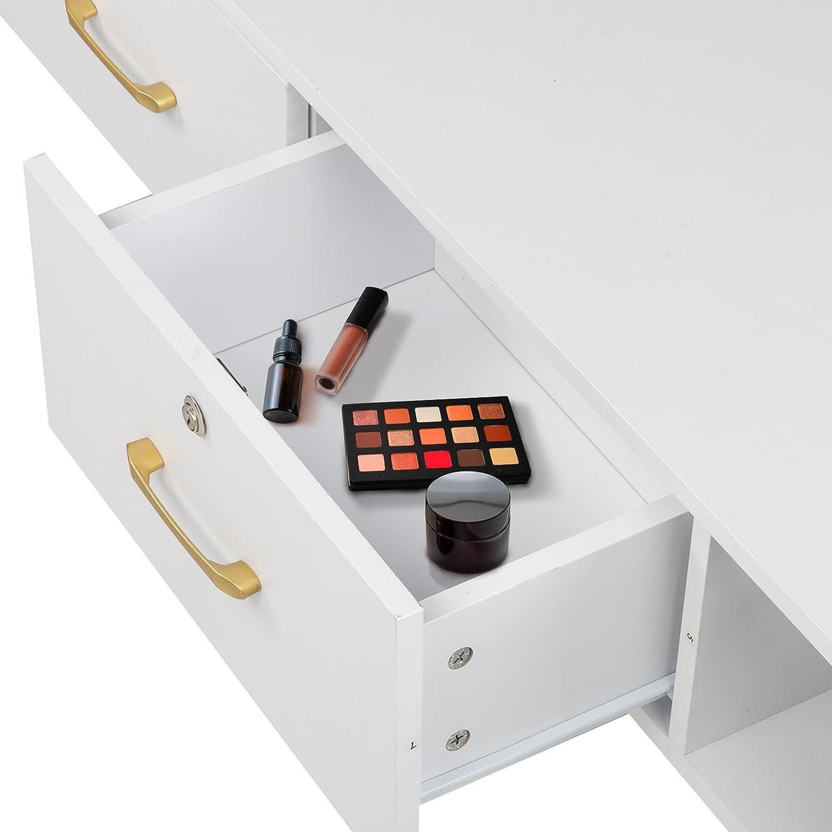 Wall Mount Hair Salon Station with Lockable Drawers & Tool Holders