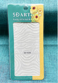 White Wave Line 5D Nail Sticker Embossed Decal for Nail Art