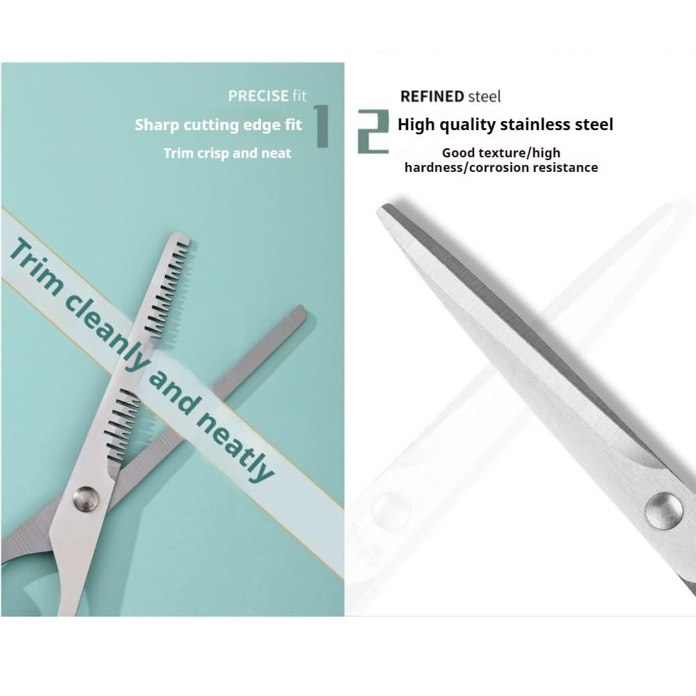 Pink Stainless Steel Hair Cutting Shears Set - 6.7 Inch Thinning & Styling Scissors