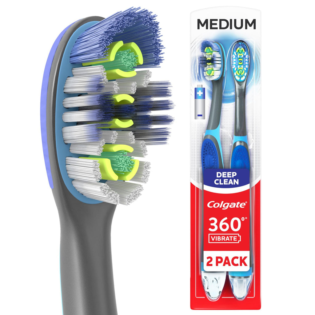 Electric Toothbrush Pack - Sonic Deep Clean, Battery Operated, 2 Count