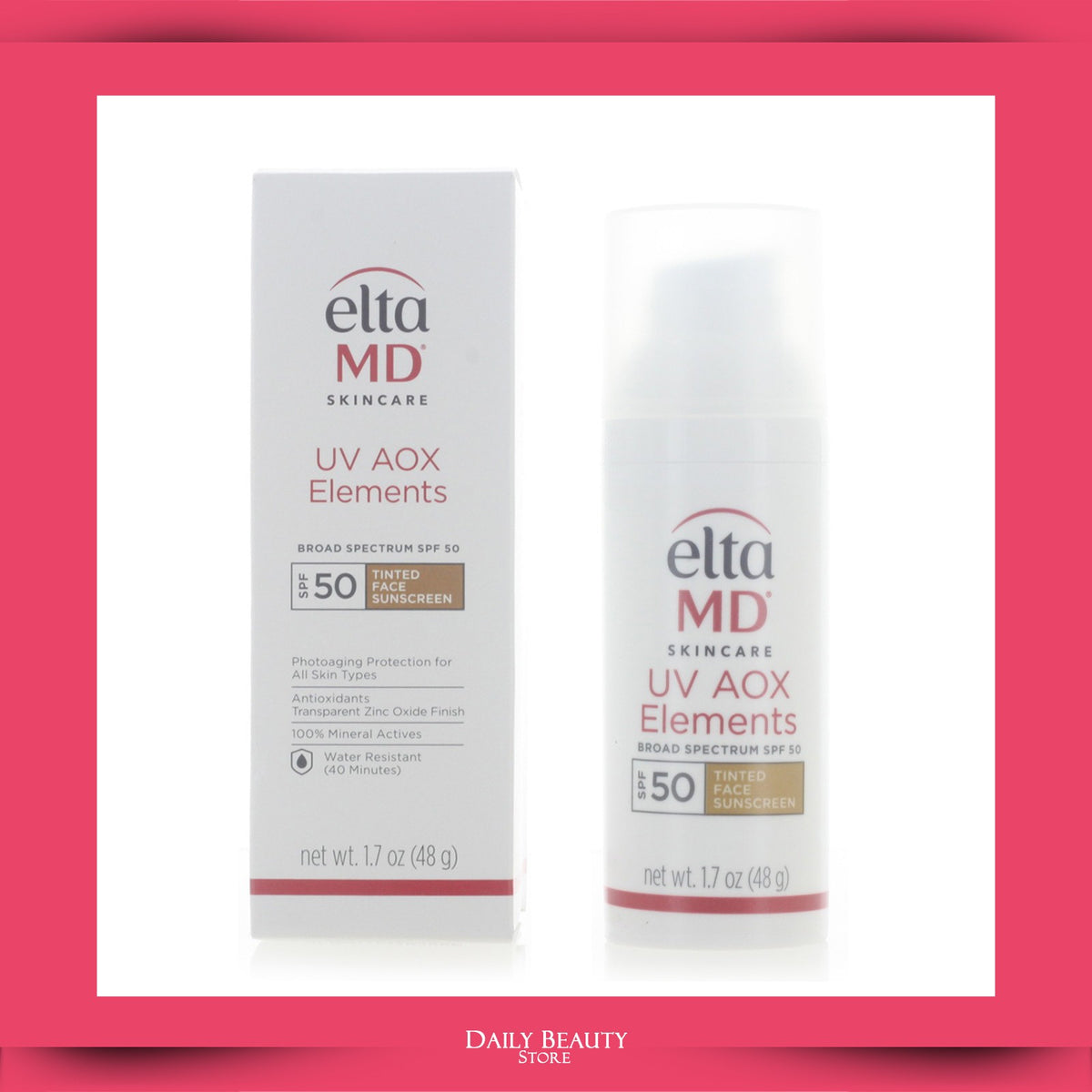 SPF50 Mineral Sunscreen Moisturizer with Zinc & Titanium Dioxide - 48g