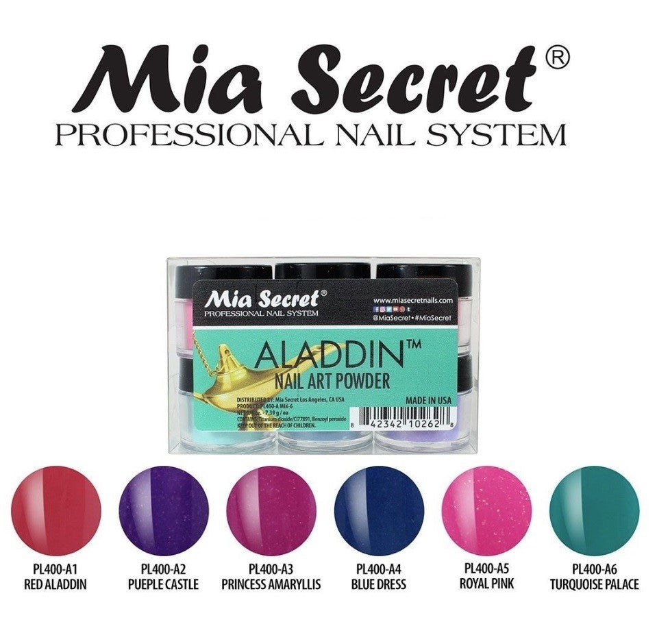 Acrylic Nail Art Powder Set - 6 Colors or Single Color Options, Includes Glow in the Dark & More
