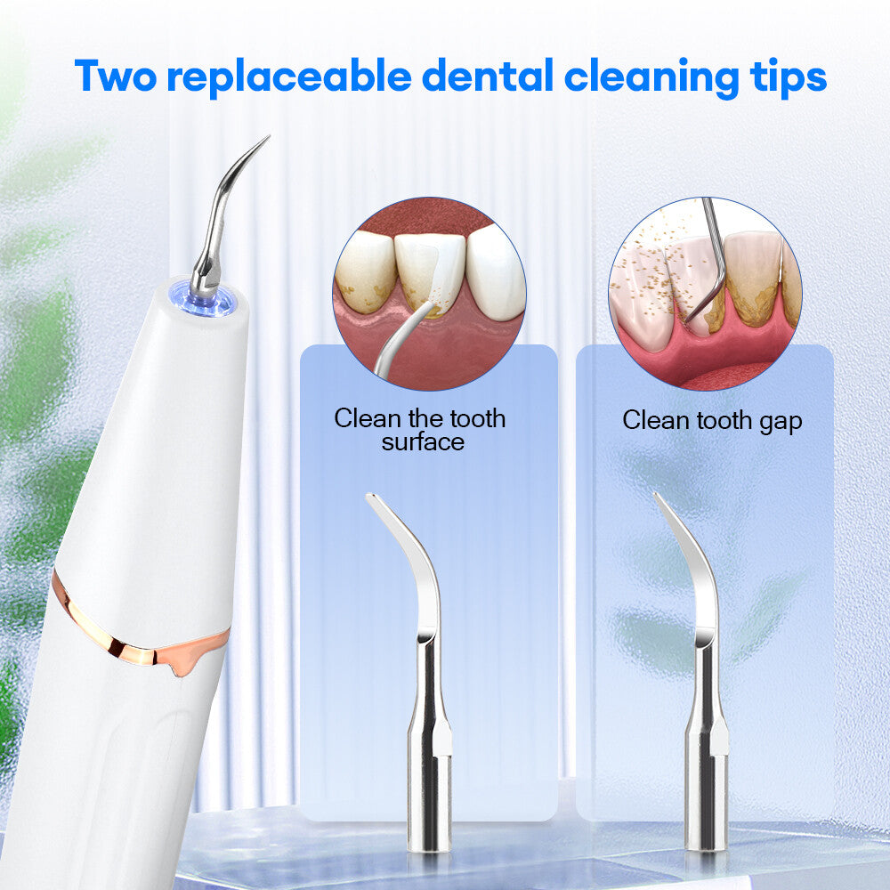 Ultrasonic Dental Tartar & Plaque Remover Kit - Electric Teeth Cleaner