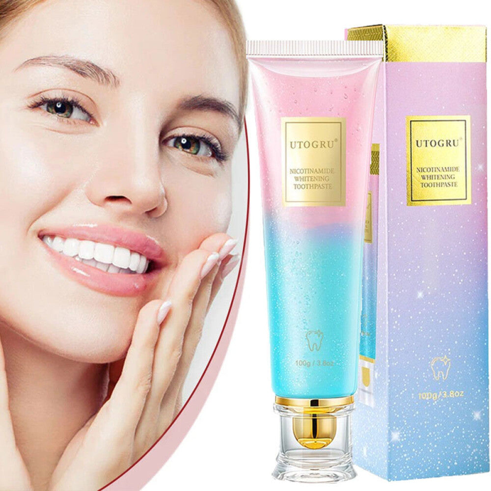 Niacinamide Whitening Toothpaste 2-Pack - Stain Removal & Fresh Breath 100g