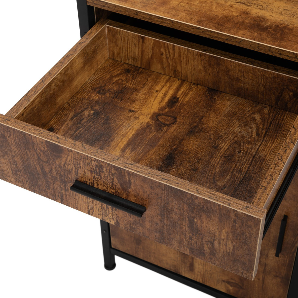 Salon Storage Cabinet for Hair Stylists with 3-Tier Shelves and Bottom Lockable Cabinet