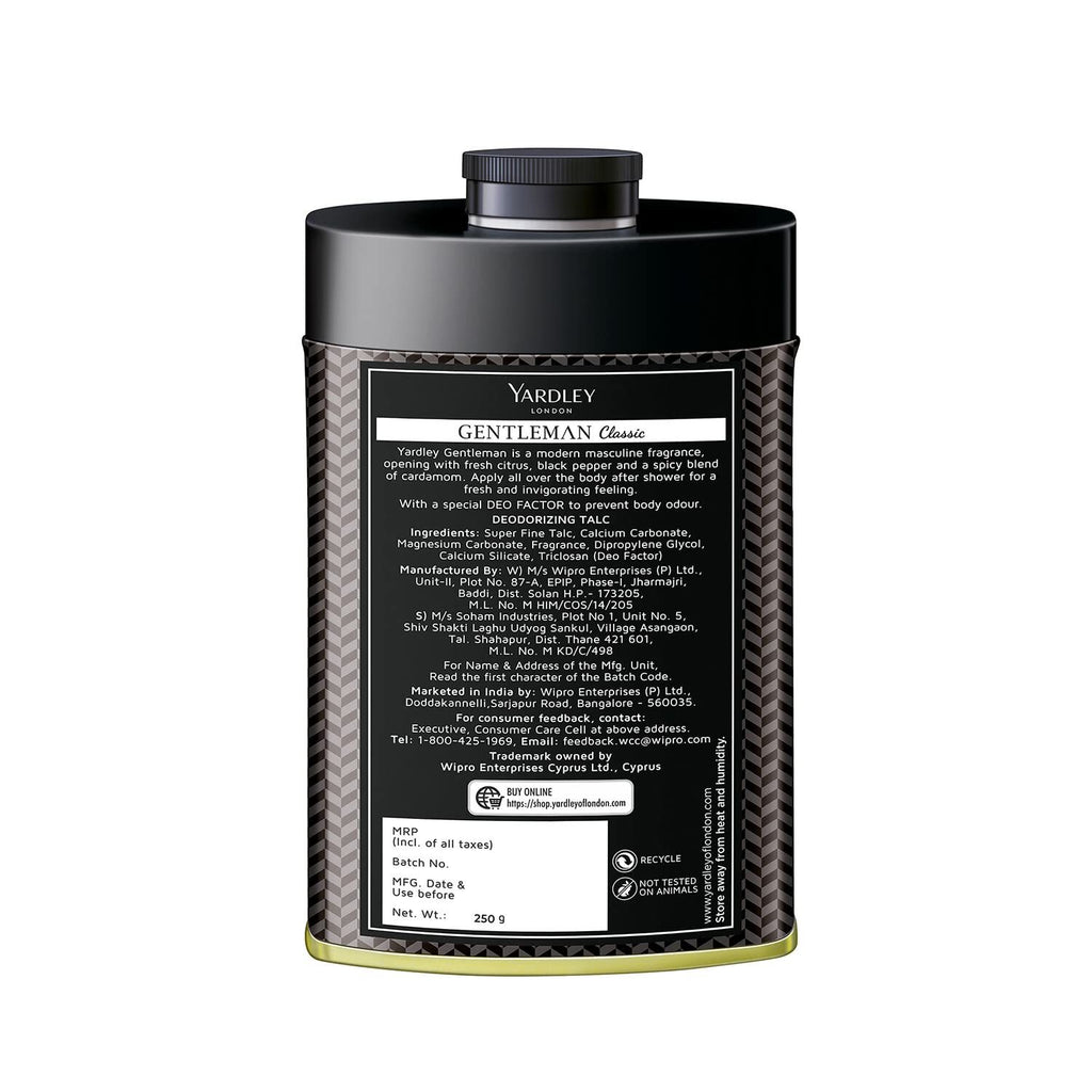 Yardley London Perfumed Talc 250g - Multiple Scents Body Powder