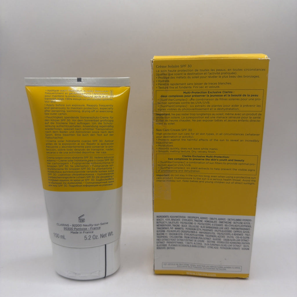 SPF 30+ Sun Care Body Cream - Clarins UVB Protection 1.7oz