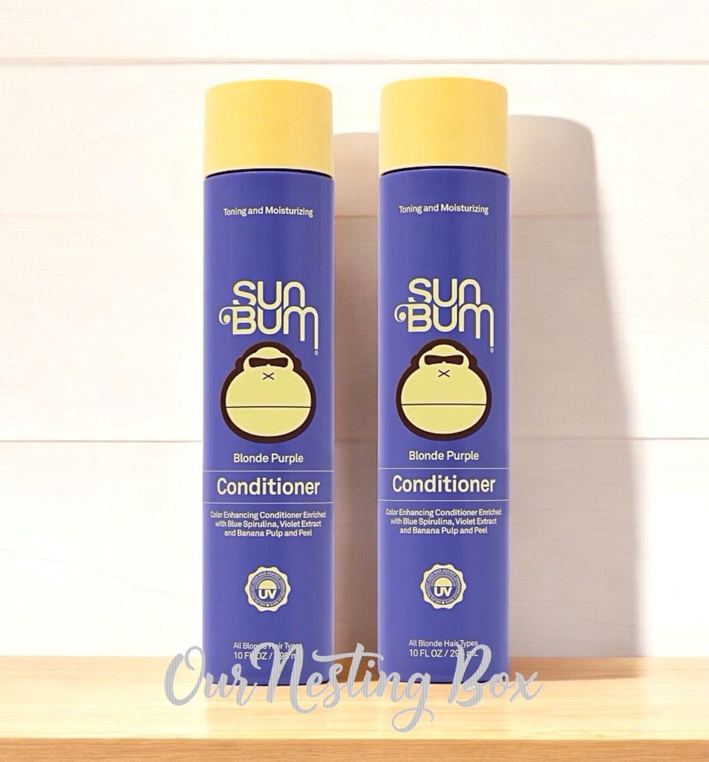 Sun Bum Blonde Purple Conditioner - 10 oz Pack of 2 for Toner & Brightening