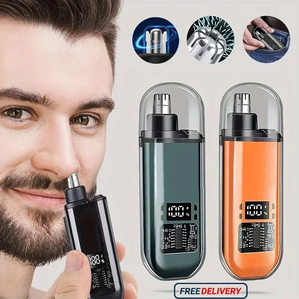 USB Rechargeable Nose & Ear Hair Trimmer for Men Portable Grooming