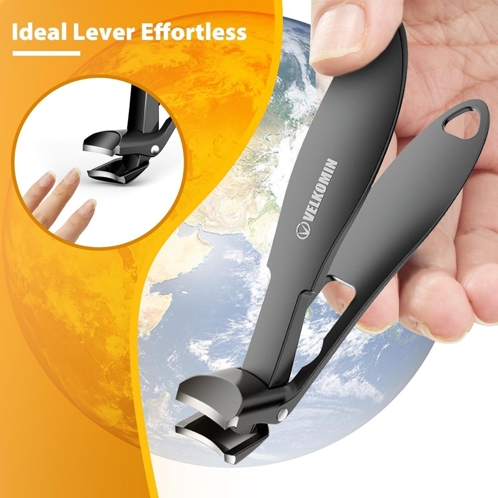 Heavy-Duty Toenail Clippers for Seniors - Wide Jaw & Ultra-Sharp Angled Head