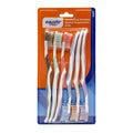 Manual Toothbrushes Soft Contoured Bristles Ergonomic Handle 6 Pack
