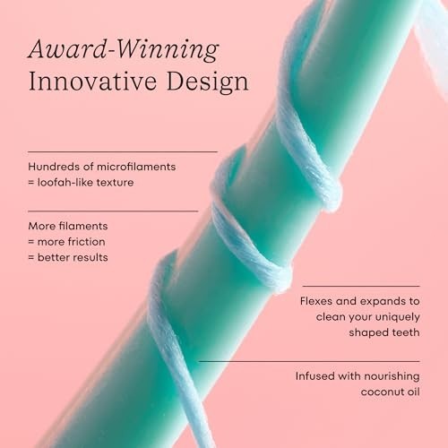 Mint Scented Expanding Woven Dental Floss 3-Pack - Reusable Refillable Dispenser
