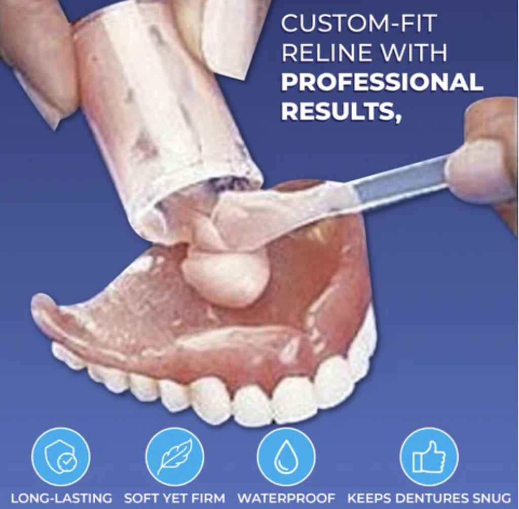 Denture Reline Kit for Upper or Lower Dentures - Soft, Professional-Grade