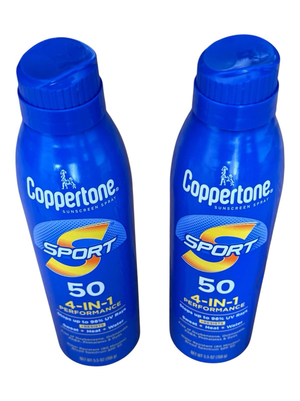 2-Pack SPF 50 Sunscreen Spray - Broad Spectrum Waterproof Sunblock, 5.5 oz