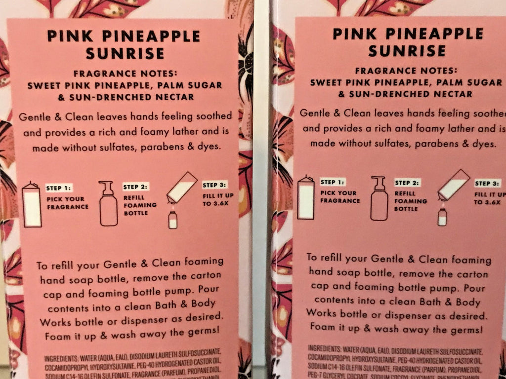 Pink Pineapple Sunrise Foam Hand Soap Refill Cartons - 32 oz, 2 Pack