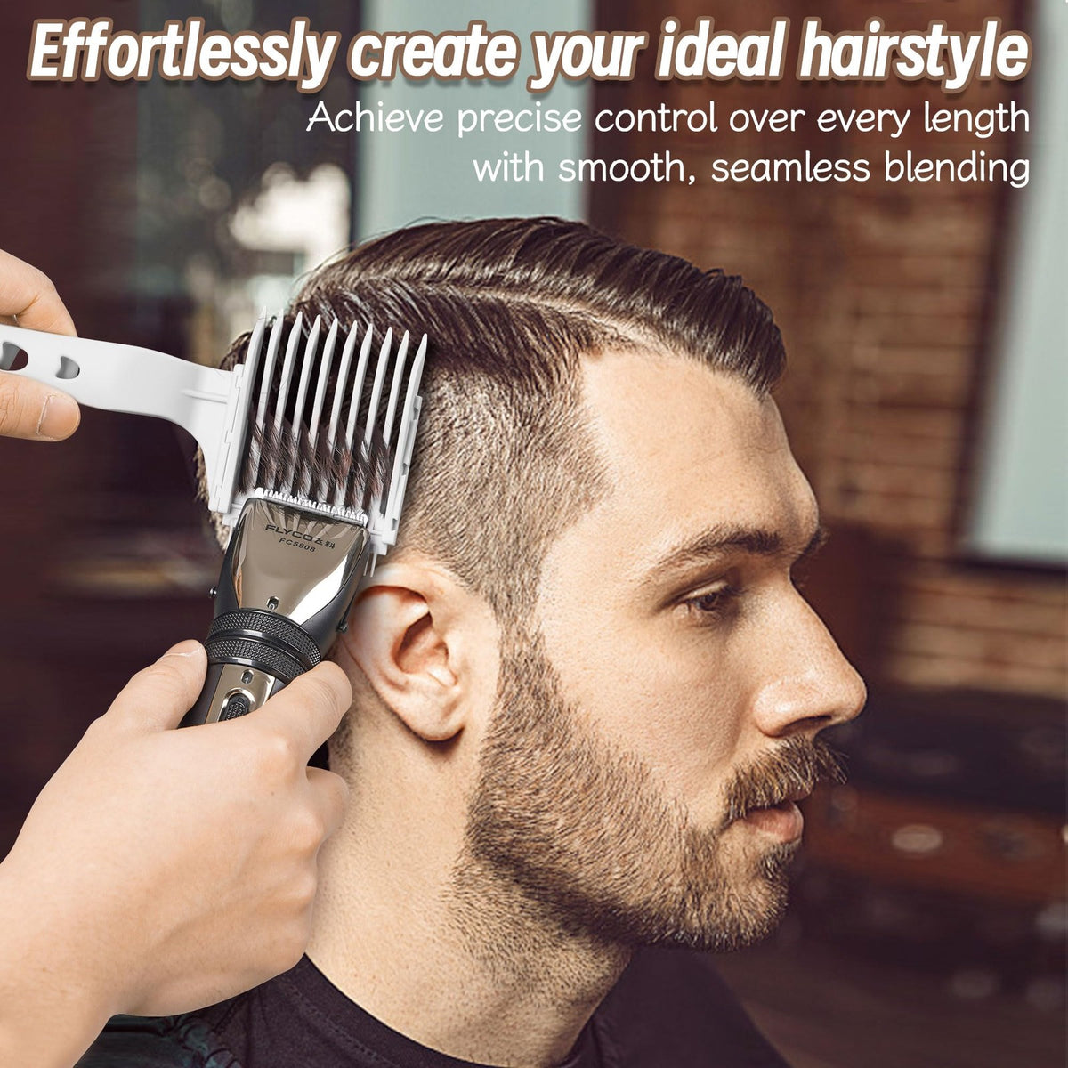 4-in-1 Detachable Hair Comb Set for Fading & Styling - Barber & Home Use