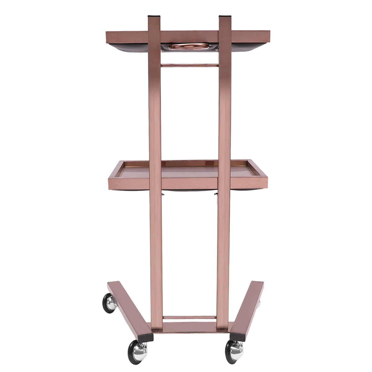 2-Tier Hairdressing Salon Trolley Cart with Trays & Wheels
