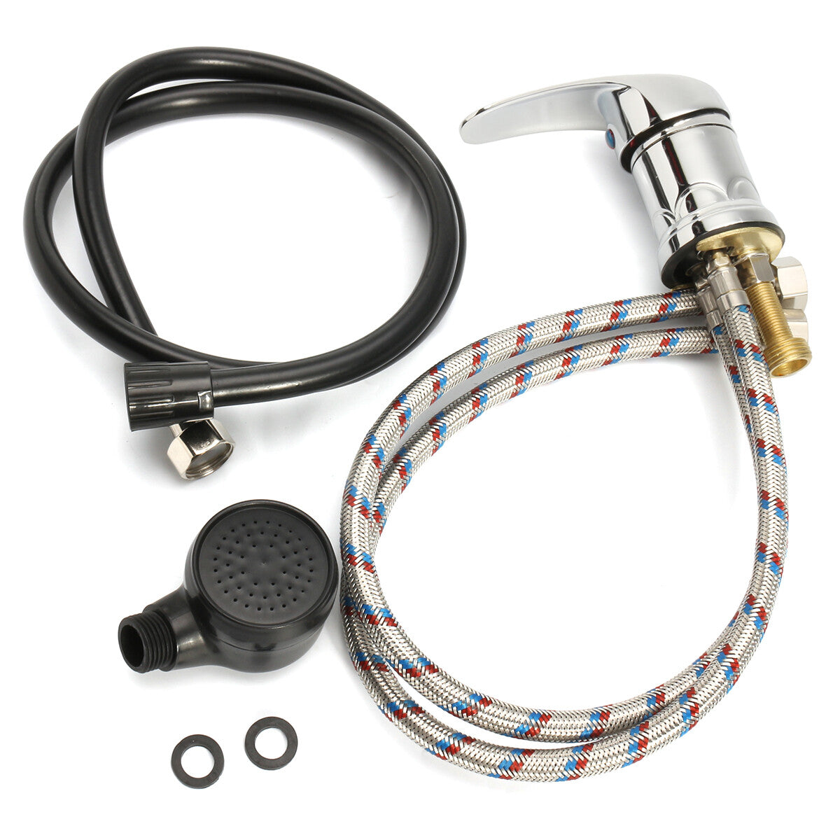 Shampoo Bowl Sink Faucet with Hot & Cold Water Spray Hose for Barber & Salon