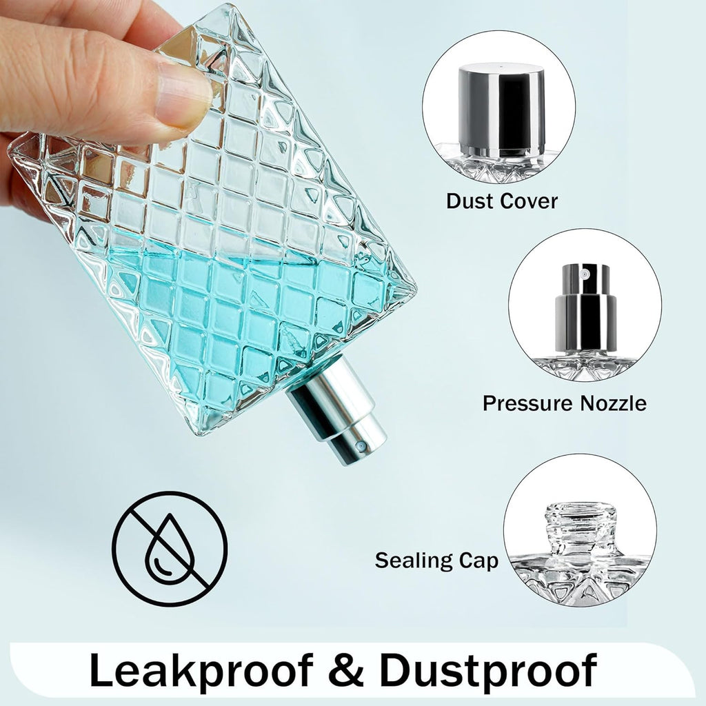 Refillable Glass Spray Bottles Set - 100ML Perfume & Essential Oil Misters