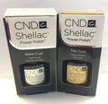 CND Shellac Gel Top Coat & Base Coat Duo Set - 0.25oz UV Soak Off