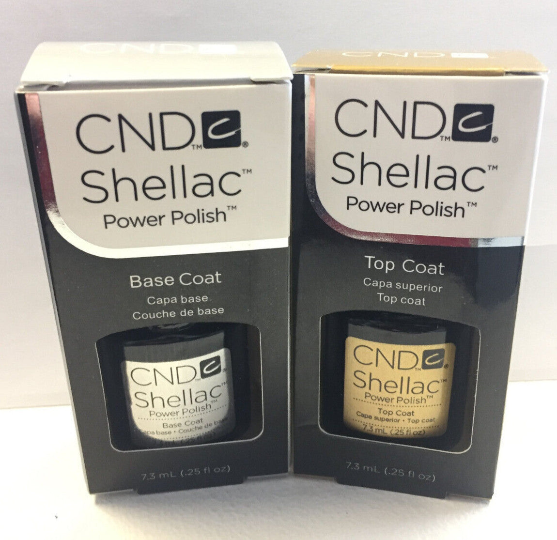 CND Shellac Gel Top Coat & Base Coat Duo Set - 0.25oz UV Soak Off