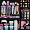 Professional Acrylic Nail Kit for Beginners with Glitter & Art Tools