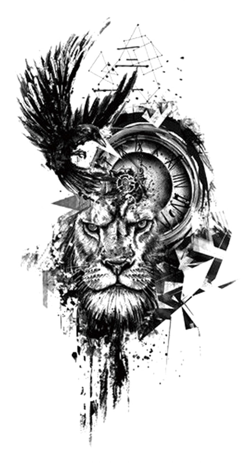 6 Sheets Waterproof Temporary Tattoo Stickers for Arm & Body - Skull Pattern