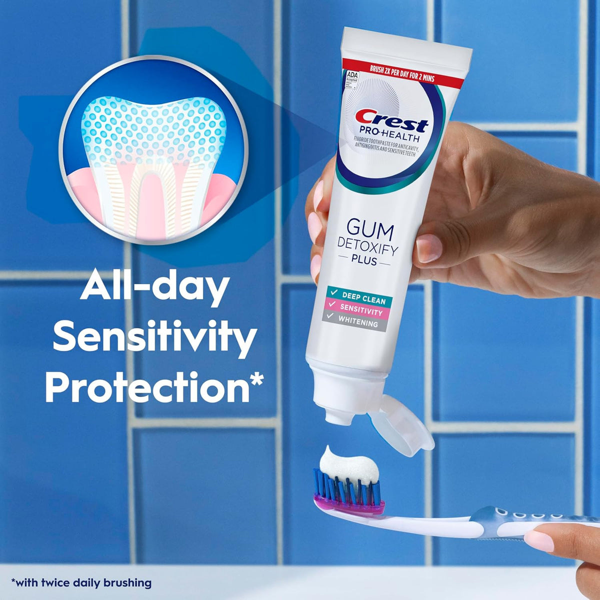 Crest Pro-Health Gum Detoxify Plus Toothpaste Pack of 3 - Deep Clean & Sensitive Care