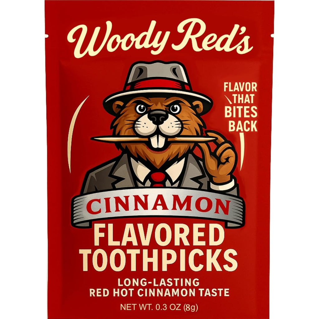 Cinnamon Toothpicks - Woody Red's Flavored Hot Picks, 50 Count
