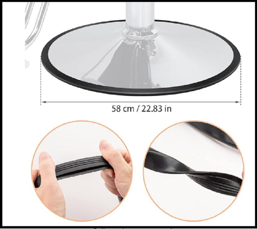 22.8 Inch Rubber Floor Gasket for Salon Hydraulic Chair Base