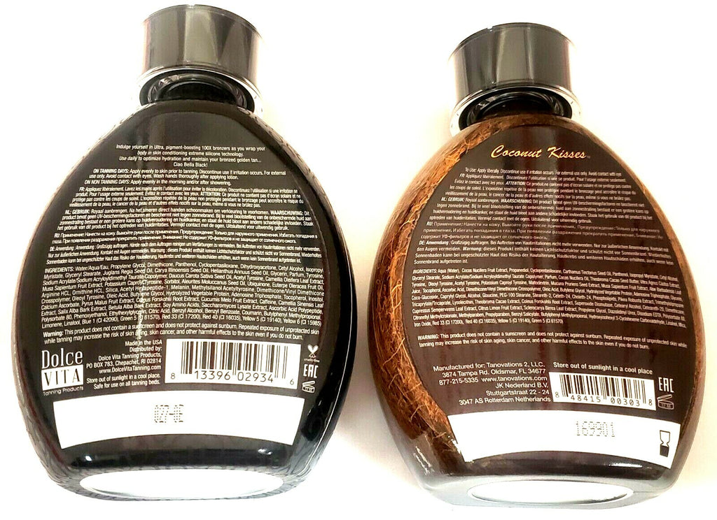 Bronzer & Tanning Lotion Set - Ed Hardy Coconut Kisses & Bella Black 100X