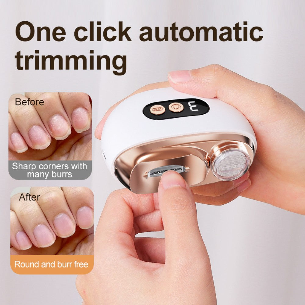 Electric Toe Nail Clippers Trimmer with LED Light, 3 Adjustable Speeds