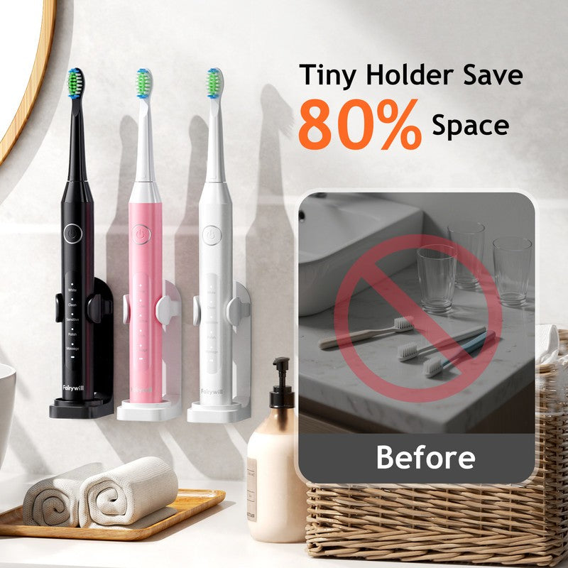 Electric Toothbrush with 5 Modes & 6 Brush Heads, Rechargeable Waterproof