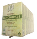 Lemongrass Vegetable-Based Bar Soap - Pack of 6 - 3.5 oz Each