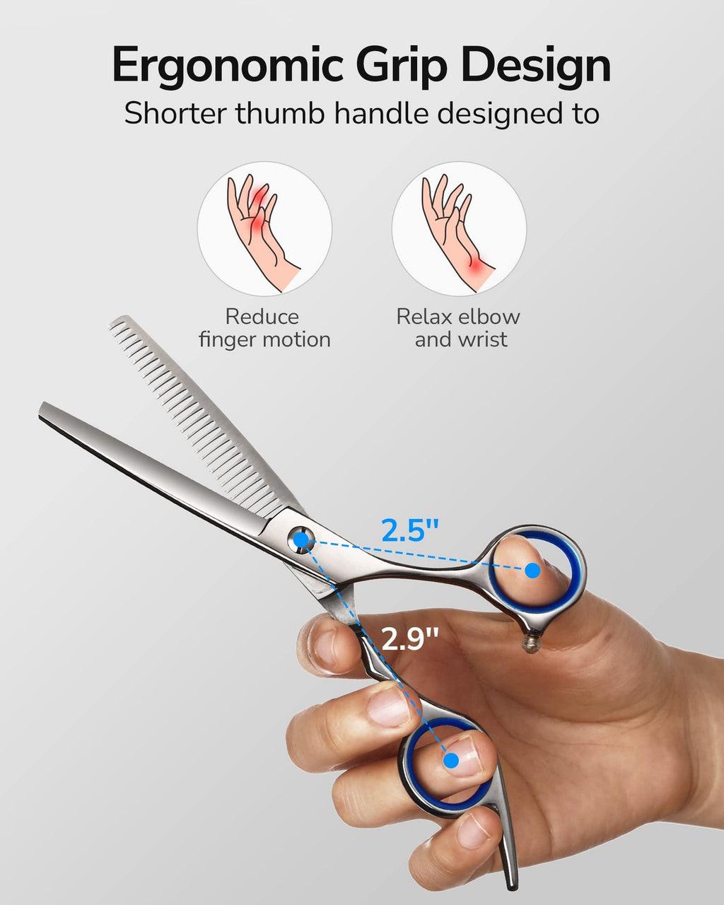 Professional Hair Thinning Scissors 6.5 Inch Japanese Steel Barber Shears