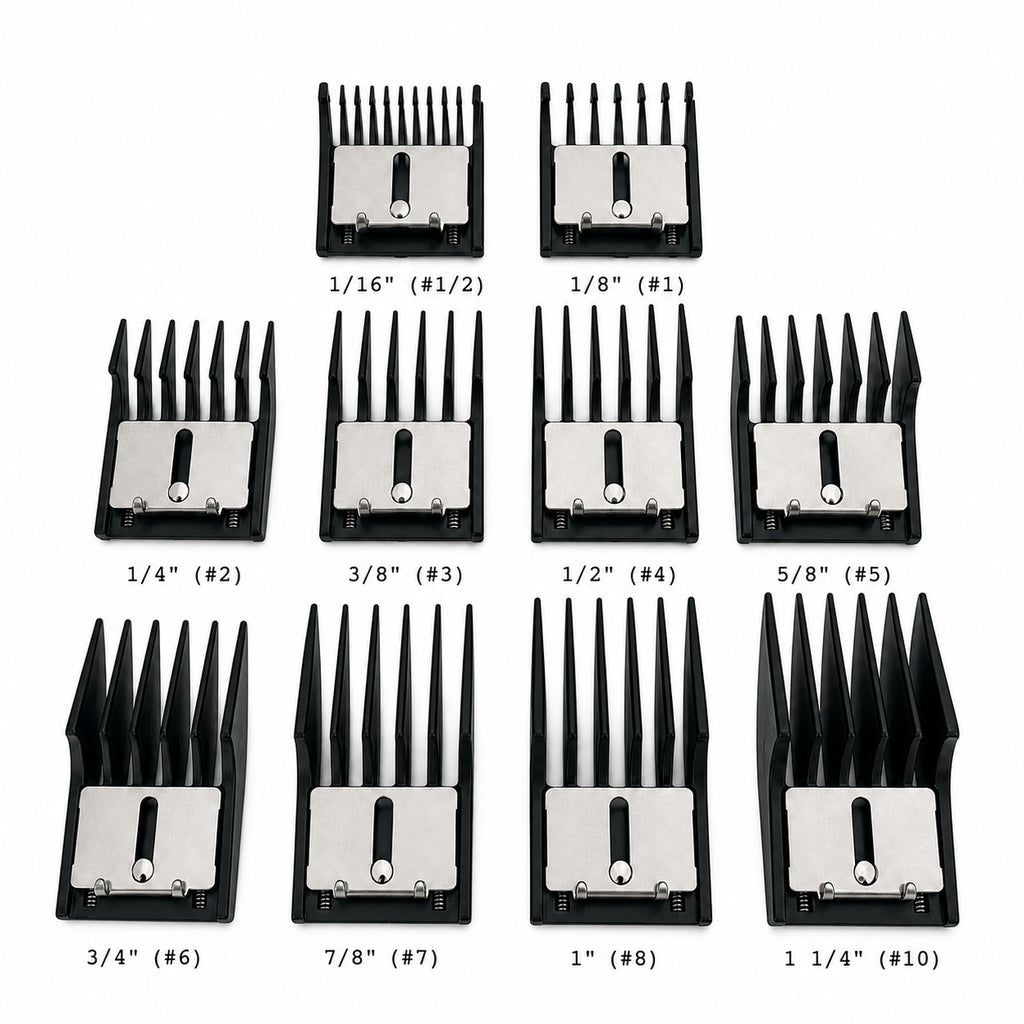 Universal Clipper Guide Comb Set for Full-Size Hair and Pet Clippers