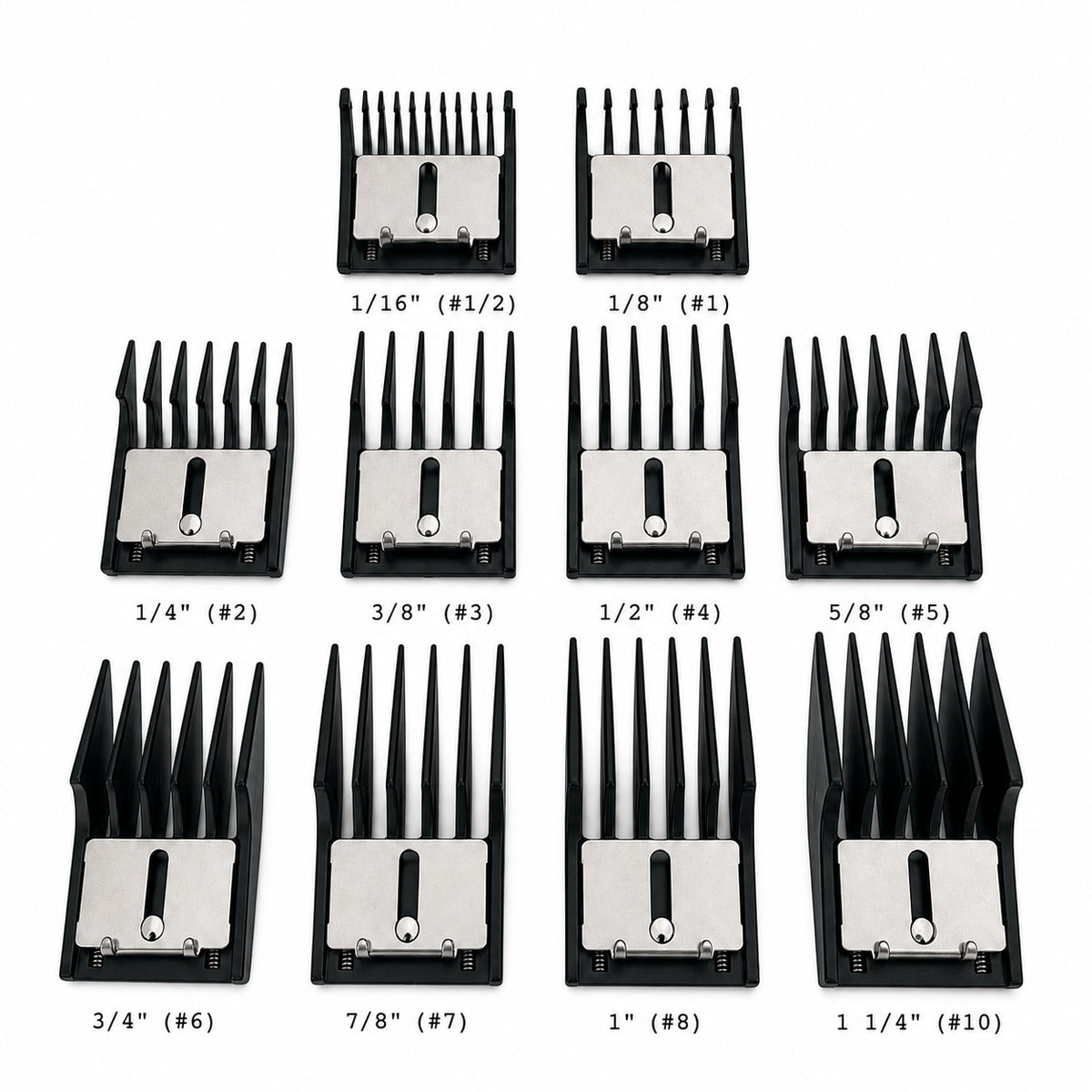 Universal Clipper Guide Comb Set for Full-Size Hair and Pet Clippers