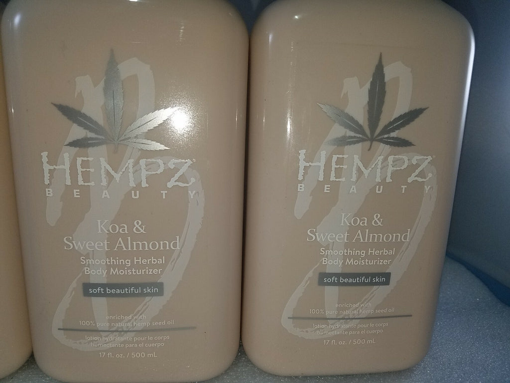Herbal Body Moisturizer with Hemp Seed Oil - Koa & Sweet Almond, 17 oz