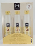 Water Resistant SPF 50 Sunscreen Spray - Broad Spectrum, 9.1oz, 3 Pack